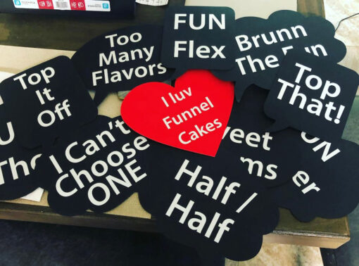 Large Photo Booth Prop | Top It OFF Funnel Cakes